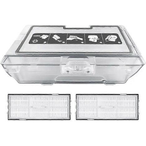 Filtre de Roborock S8 – Plus S8 Pro Ultra Robot Aspirateur de remplacement pièce détachée Dust Box HEPA Filtre