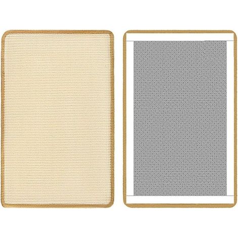 Tapis en agave résistant aux griffes pour chat Beige 20 cm x 40 cm (lot de 2) Accessoires pour animaux de compagnie Griffoir mural pour chat (1/5)