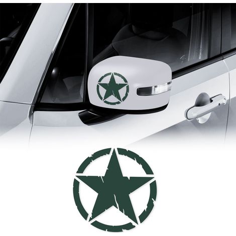Adesivi Stella Army per Jeep Renegade, 2 Pezzi - Colore: VERDE - Dimensione: 9 CM