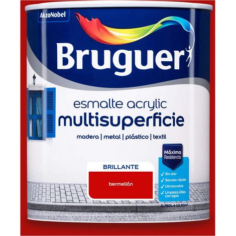 BRUGUER Émail Acrylique Multi-Surfaces Vermillon Brillant 0,750L (1/5)
