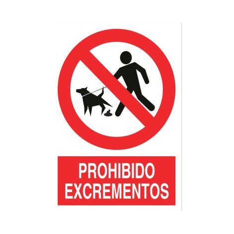Señal de Prohibido excrementos de perro                                                   Poliestireno       297X210