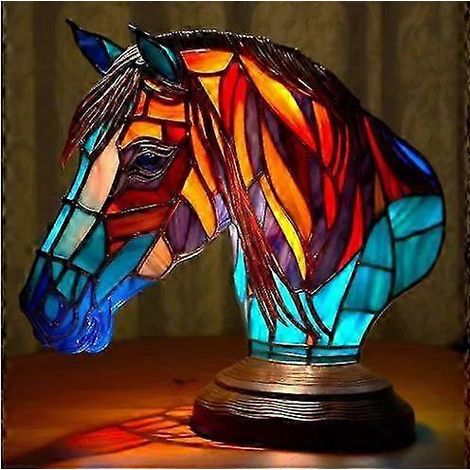 Bunte Tier-Tischlampe, Nachtlicht aus Kunstharz, Tier-Schreibtischlampe