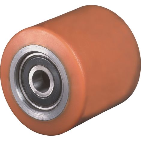 Roulette de fourche polyuréthane L. de moyeu 61,6 mm l. de r Ø de la roue 75 mm