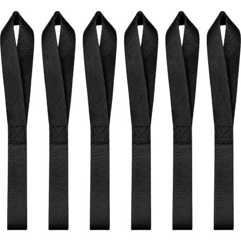 6 pièces Boucles d’arrimage 300 x 25 mm, Boucles Textiles pour sécurisation de Charge, protège la Peinture et réutilisables, pour Transport Moto/vélo, remorque, Bagages et équipement Outdoor (1/5)