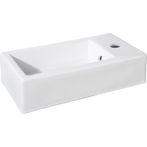 Differnz Hura Lavabo compact - 40x22x11,5cm - céramique - blanc
