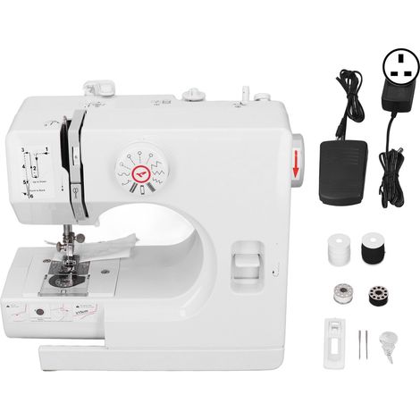 Mini machine à coudre 12 points multifonction électrique de bureau pour usage domestique 100-240v prise UK (1/5)