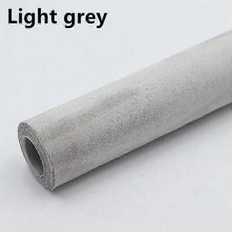 Tissu suédé auto-adhésif en cuir, autocollant en tissu à texture veloutée, tissu adhésif pour la modification intérieure de voiture (gris clair 30x150cm) (1/5)