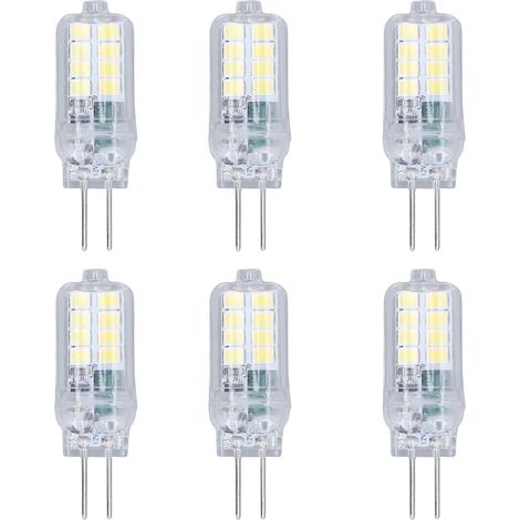6 Ampoules G4 3W 16 LED 12V Blanc Froid, Design Dissipation Thermique 360°, Faible Consommation pour Applique Murale (1/5)
