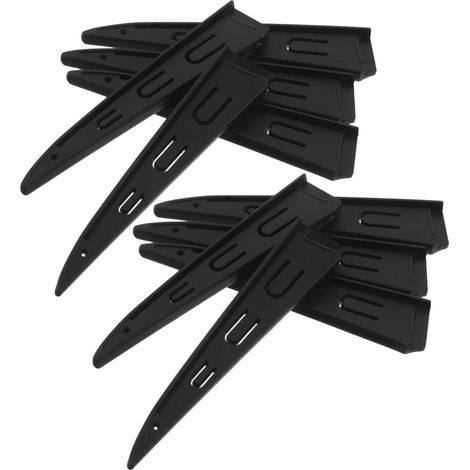 Lot de 10 Étuis à Couteaux en Plastique Noir pour Protection de Lame Respirante Design Ventilé Adaptés aux Couteaux de Chef et Cuisine Professionnelle ou Voyage (1/5)