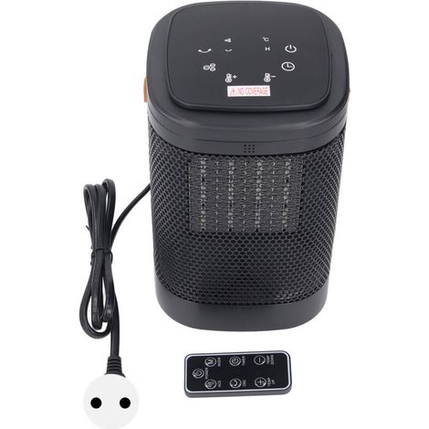 Electric heater, hot and cold air, touchscreen, smart timer, oscillating, portable with remote control for office use, 220V EU plug (1/5)