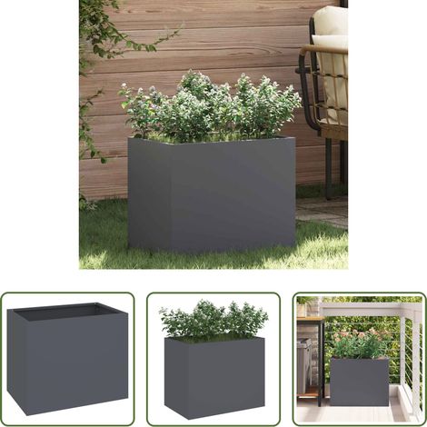 Pot extérieur -  Cache-pot de jardin Anthracite 50 x 32 x 40 cm (1/5)