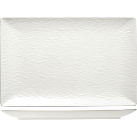 H&H Piatto STW Wavy Bianco Rett 30x20