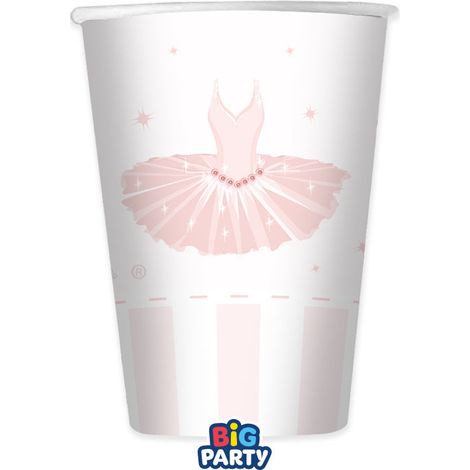 Big Party Bicchieri Carta Ballet 250 Cc Cf 6 Pz Rosa