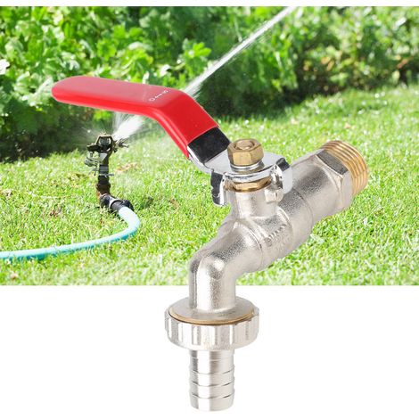 Robinet de jardin extérieur G1/2" à levier facile d'ouverture/fermeture, robinet d'alimentation en eau (1/5)