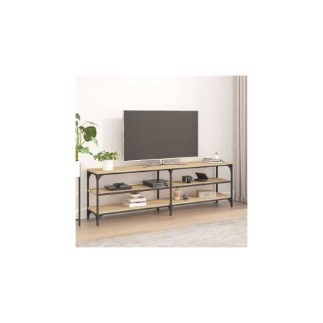 Meuble TV chêne sonoma 160x30x50 bois d'ingénierie (1/5)