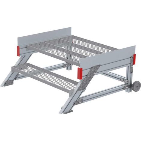 Euroline 514 Anstieg 45° 1000mm Stufenbreite 2 Stufen Stahl Gitterrost