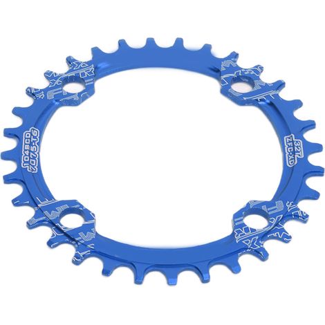 Plateau de vélo FMFXTR à dents larges et étroites, 104 BCD 32T, rond, pour VTT, couleur bleue (1/5)