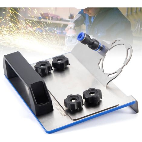 Soporte para amoladora angular de 45° con alfombrilla antideslizante, ajustable para amoladoras tipo 100, herramienta para biselar azulejos, cerámica y piedra, accesorios para amoladoras angulares. (1/4)