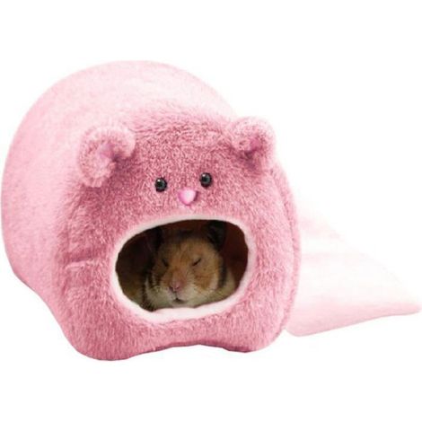 1 Cabane Petit Animaux Lit Hamster Lapin Coussin Amovible Coton Hiver Été Intérieur Extérieur (1/4)