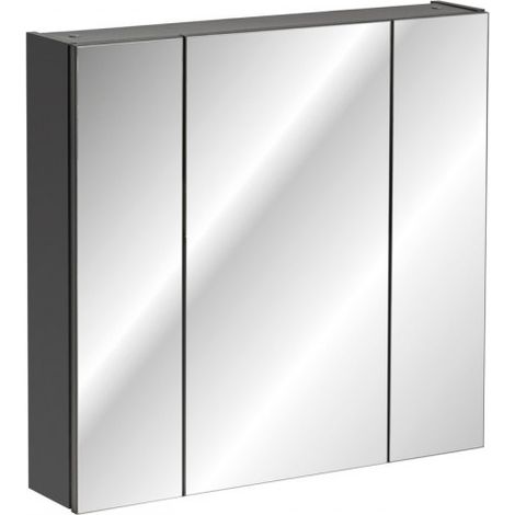 Armoire miroir mural - 80 x 16 x 75 cm - Stéphanie Grey - Livraison gratuite (1/3)