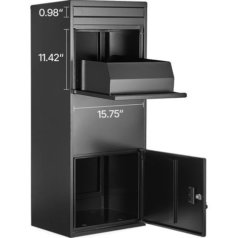 Boîte de rangement pour colis, design anti-vol, construction résistante aux intempéries, 47pouces (1/2)