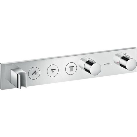 Module thermostatique Select encastré 530 x 90 mmavec 3 fonctions chroméé