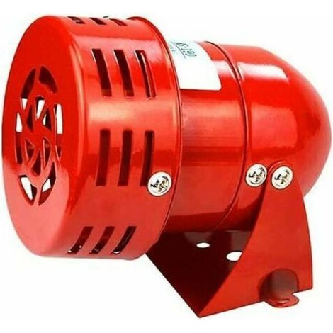 Sirène alarme 220V puissante sirène extérieure alarme 120dB rouge moteur fil Sirne métal corne industrie bateau alarme (1/4)