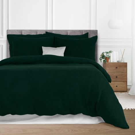 Biancheria da letto in spugna, verde bottiglia, 036/160x200 (1/5)