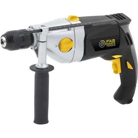 Schlagbohrmaschine - FARTOOLS - PKP 1200 - 2 mechanische Geschwindigkeiten - Selbstspannendes Bohrfutter - Lieferung in einem Koffer