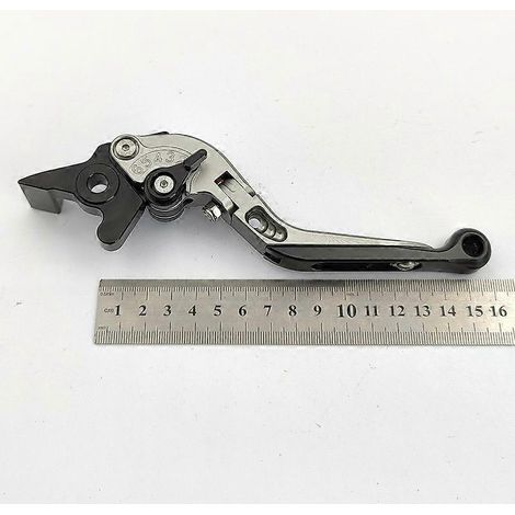 Convient pour la moto Honda PCX160, accessoire de levier de frein à main droit réglable en alliage d'aluminium modifié (gris) (1/5)