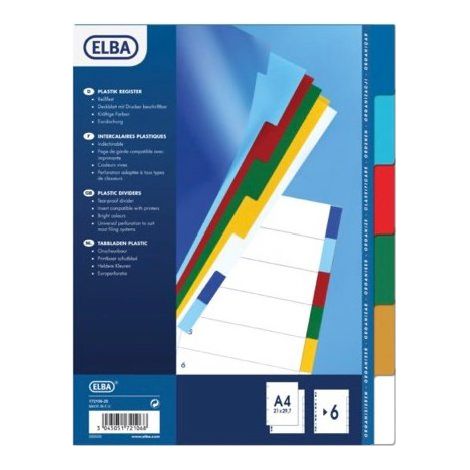 Favorit 400132501 intercalare Indice a linguetta vuota Polipropilene (PP) Multicolore (1/2)