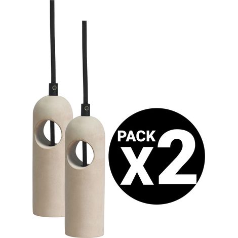 Suspension en Béton 1xE27 60W Ø50 cm, Style Provençal, Ampoule Non Incluse (1/4)