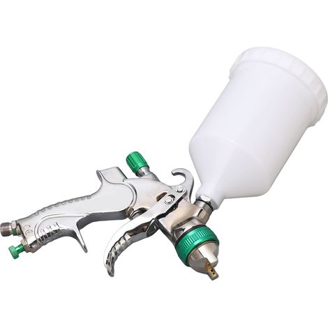 Pistolet à peinture à gravité HVLP, ensemble 600 ml, pulvérisation régulière, débit réglable, pour voiture et travaux manuels (1/5)