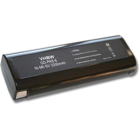 vhbw Batterie compatible avec Paslode Impulse IM200F18, IM250, IM250 Li, IM250A, IM300, IM325 outil électrique (3300 mAh, NiMH, 6 V)