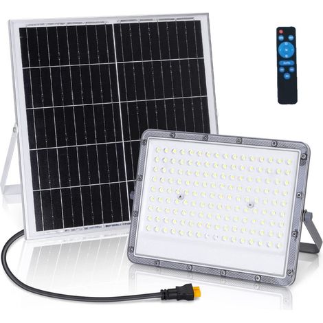 Trade Shop - SOLAR LED STRAHLER 200 W FERNBEDIENUNG IP65 KALTWEISSES LICHT 6500K FSO-200 - (1/5)