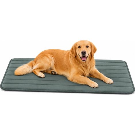 Panier Chien - Coussin Chien et Chat orthopédique Vert - adapté Cage métallique - Mousse mémoire de Forme - 116 x 69 x 2 cm (1/5)