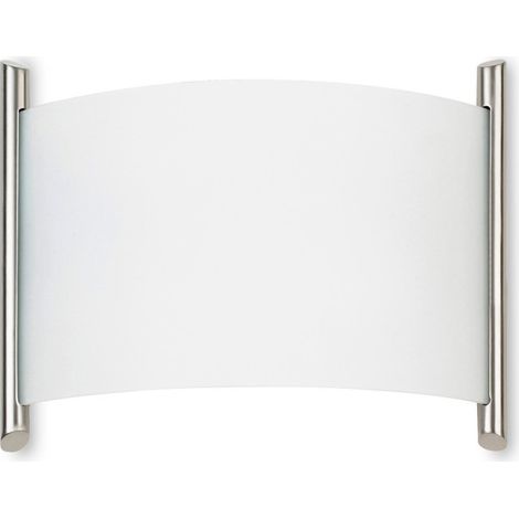 Forlight Lampada Da Parete Ip20 Niza E27 15W Nichel Satinato