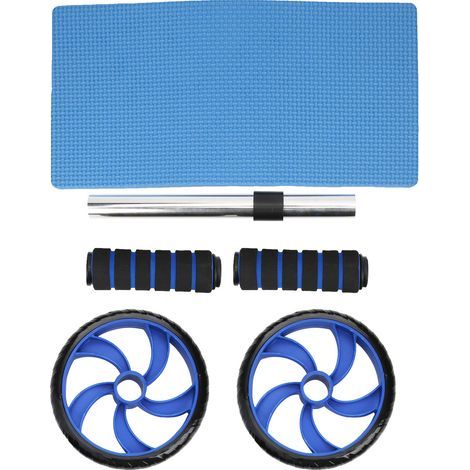 Rouleau d'entraînement de roue d'exercice abdominale double ultrasilencieux de remise en forme avec équipement de genouillère (1/5)