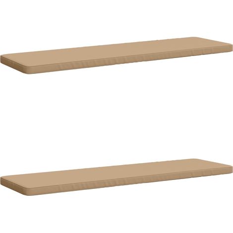 2-teilige Bankkissen VUGHT 2 stk. 100 % Polyester Sand vidaXL (1/5)