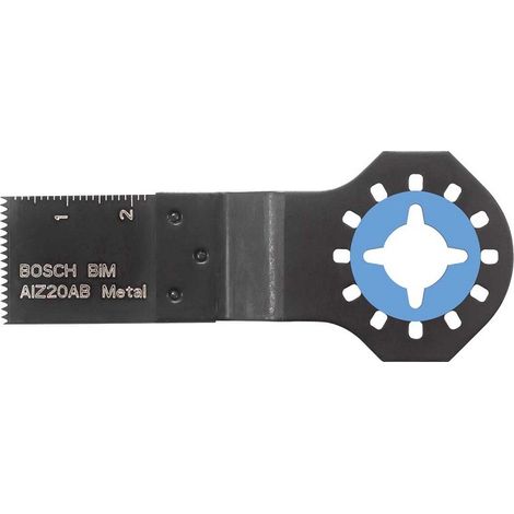 Bosch – Lame de scie plongeante bimétallique 20 x 20 mm – Pour métal et plaques de plâtre – Coupe à ras des clous et tuyaux – 1 pièce (1/10)