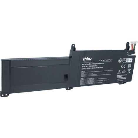vhbw Akku kompatibel mit Asus GL703GM-EE094T, GL703GM-EE103, GL703GM-EE115T, GL703GM-EE095T, GL703GM-EE101T Notebook (4500 mAh, 15,2 V, Li-Polymer) (1/5)