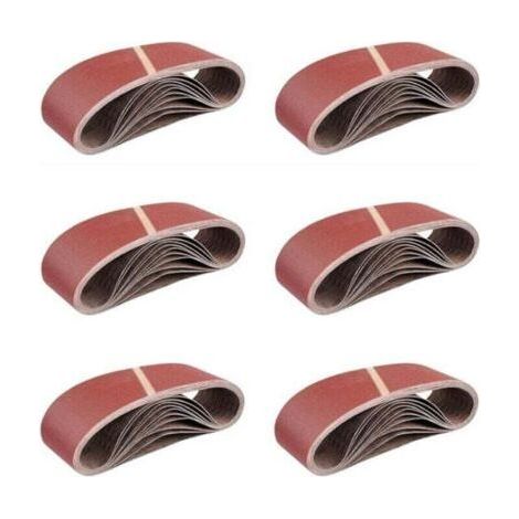 Cinta de lijar 75 x 533 mm, cintas de lijar mixtas para lijadoras de banda, granos 40/60/80/120/180, 5 piezas (1/3)