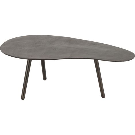 Table basse goutte aluminium noir Gerti L 90cm (1/5)