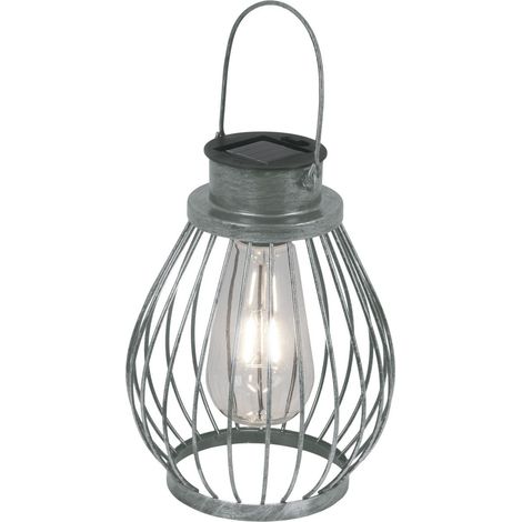 Naeve BALUBO Lampadaire solaire portable à LED argenté avec capteur d'aube et de crépuscule 2800 K IP44