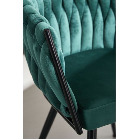 Sillas Comedor - Silla Widny Black Terciopelo - Verde (1/5)