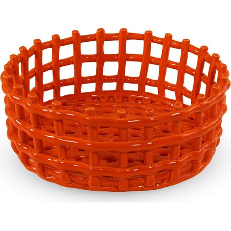 WD LifeStyle Cestino Centrotavola in Stoneware Arancione (1/3)