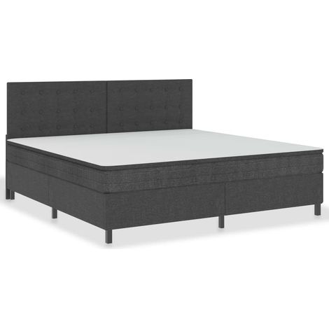 Maison Exclusive - Boxspringbett Dunkelgrau Stoff 200x200 cm
