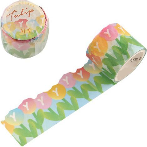 Ruban adhésif décoratif floral forme tulipe, plastique facile à appliquer, esthétique, pour scrapbooking, journal intime, emballage cadeau (1/5)