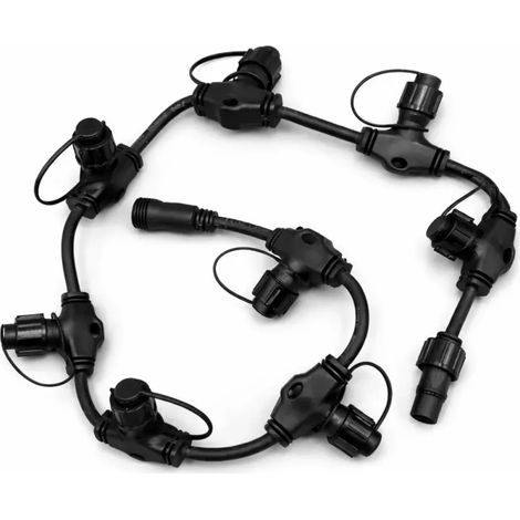 Prise collecteur 8 voies pour guirlandes guinguettes IP65 Riviera PRO Connect