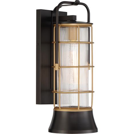 Applique esterna Rivamar industriale bronzo oro E27 IP44 (1/5)